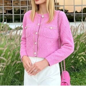 URBAN REVIVO Women's Knit Cardigan Sweaters Casual Long Sleeve Open Front